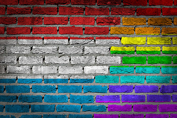 Image showing Dark brick wall - LGBT rights - Luxembourg