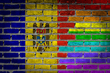 Image showing Dark brick wall - LGBT rights - Moldova