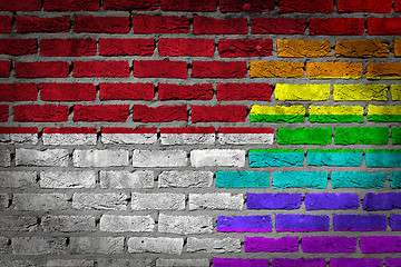 Image showing Dark brick wall - LGBT rights - Monaco