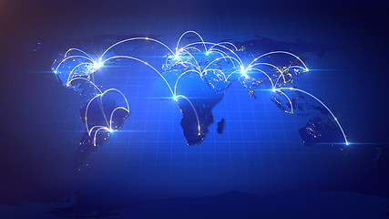 Image showing Growing Global Business Network.