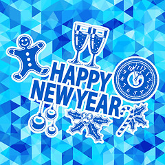 Image showing New Year Mosaic Pattern