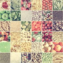 Image showing Retro look Food collage