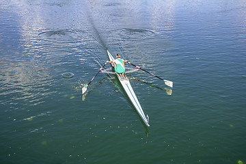 Image showing Women Rower in a boat