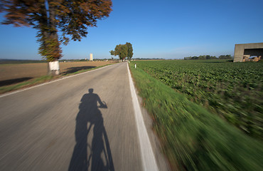 Image showing Riding a bicycle