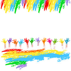 Image showing colorful hands 