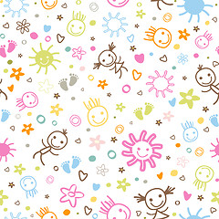 Image showing baby seamless pattern
