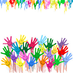 Image showing colorful hands 