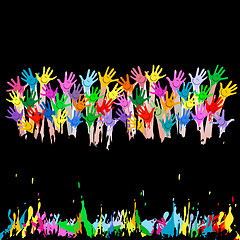 Image showing colorful hands 