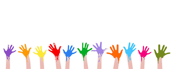 Image showing colorful hands 