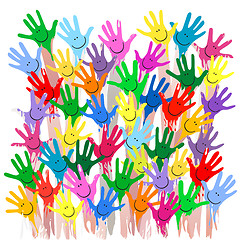 Image showing colorful hands 