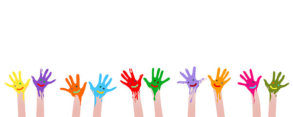 Image showing colorful hands 