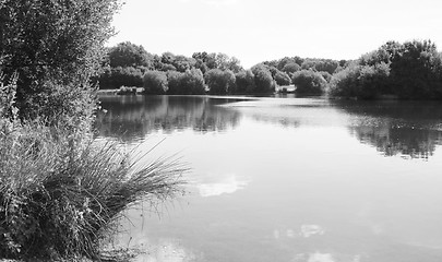 Image showing Peaceful lake view in Kent, England