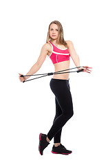 Image showing Slim sporty woman