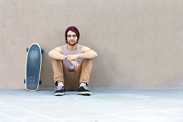 Image showing Loitering Skateboarder