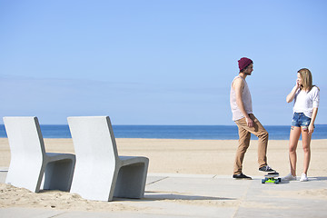 Image showing beach flirt