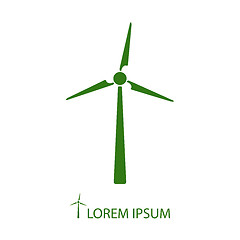 Image showing Green wind turbine