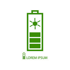 Image showing Green solar battery