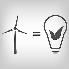 Image showing Wind turbine as eco friendly source of energy