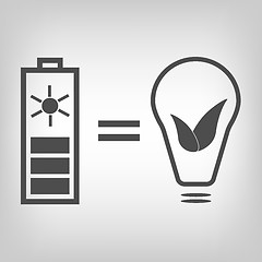 Image showing Solar battery as eco friendly source of energy