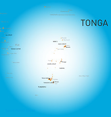 Image showing Tonga map