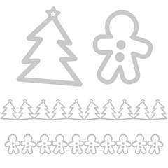 Image showing Xmas Icons  - tree and gingerbread man