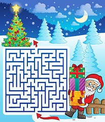 Image showing Maze 3 with Santa Claus and gifts