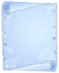 Image showing Winter theme parchment 1