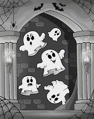Image showing Black and white alcove and ghosts 2
