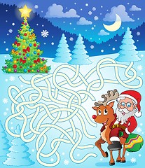 Image showing Maze 12 with Santa Claus and deer