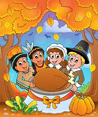 Image showing Thanksgiving pilgrim theme 6