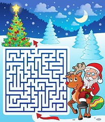 Image showing Maze 3 with Santa Claus and deer