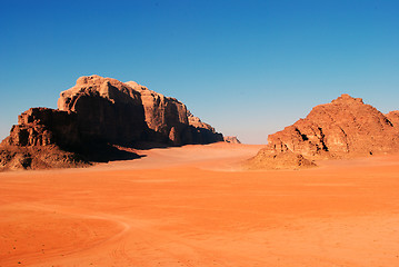 Image showing Wadi Rum desert, Jordan