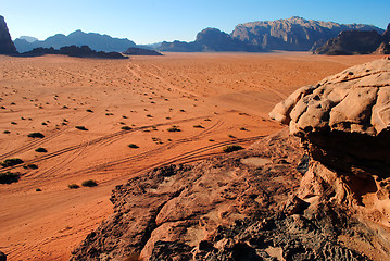 Image showing Wadi Rum desert, Jordan