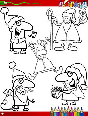 Image showing christmas themes coloring page