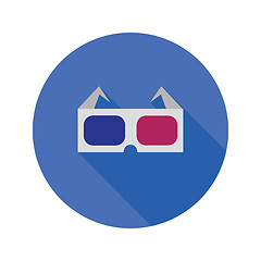 Image showing 3d glasses flat icon