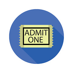 Image showing cinema ticket flat icon