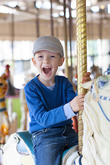 Image showing kid at the amusement park