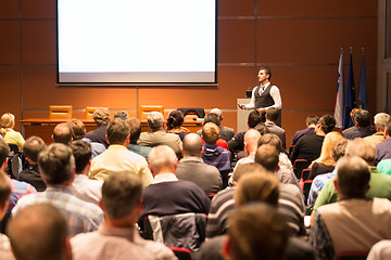 Image showing Speaker at Business Conference and Presentation.