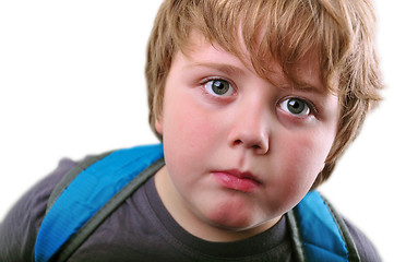 Image showing closeup portrait of cute blond kid