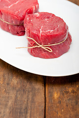 Image showing raw beef filet mignon