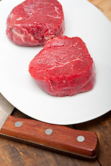 Image showing raw beef filet mignon