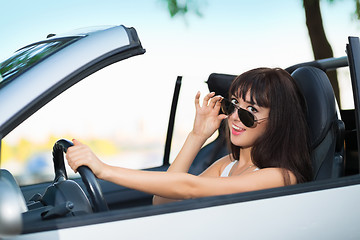 Image showing Young smiling brunette