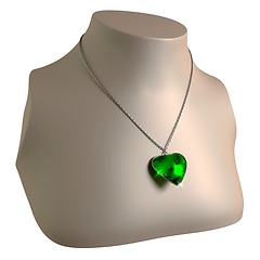 Image showing Necklace on bust stand