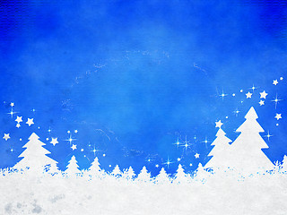 Image showing blue christmas background