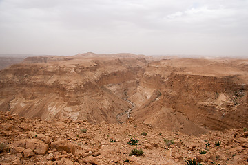 Image showing Travel in stone desert hiking activity adventure