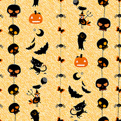 Image showing halloween seamless pattern