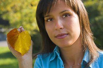 Image showing Autumn girl portrait