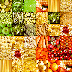 Image showing Retro look Food collage