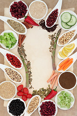 Image showing Diet Food Abstract Border