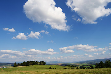 Image showing Landscape with clouds
